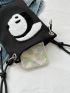 Mini Square Bag Panda Graphic Two Tone