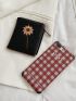 Floral Embroidered Small Wallet Bifold PU Fashionable