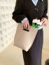 Mini Clutch Bag Crocodile Embossed Polyester Neon Orange Funky