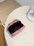 Mini Box Bag Embossed Detail Pink PU