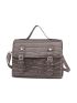 Small Square Bag Vintage Flap Buckle Design Crocodile Embossed