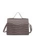 Small Square Bag Vintage Flap Buckle Design Crocodile Embossed