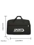 Oversized Gym Bag Letter Graphic Double Handle For Sports Aesthetic