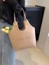 Letter Graphic Bucket Bag Double Handle