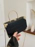 Mini Box Bag Crocodile Embossed Turn Lock