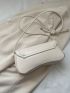 Letter Graphic Novelty Bag PU White