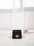 Mini Flap Square Bag Geometric Embossed Turn Lock