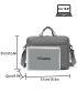 Zip Front Briefcase Oversized Black For Work