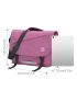 Women Purple Messenger Bag 14 Inch Laptop Shoulder Bag Student Casual Briefcase