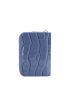 Crocodile Embossed Card Holder Zipper Blue