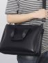 Minimalist Classic Briefcase Black Large Capacity