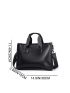 Minimalist Classic Briefcase Black Large Capacity