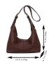 Minimalist Hobo Bag Medium Brown Elegant