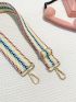 Colorblock Striped Pattern Bag Strap Adjustable