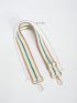 Colorblock Striped Pattern Bag Strap Adjustable