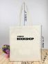 Letter Graphic Shopper Bag Small Casual