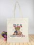 Cartoon Graphic Shopper Bag Small Preppy