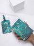 Floral Graphic Passport Case With Luggage Tag