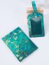 Floral Graphic Passport Case With Luggage Tag
