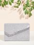 Mini Envelope Bag Glamorous Rhinestone Decor Flap Chain Glitter For Party