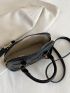 Small Dome Bag Geometric Embossed Minimalist
