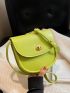 Mini Saddle Bag Twist Lock Flap PU