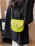 Mini Saddle Bag Twist Lock Flap PU