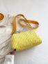 Yellow Square Bag Polyester Minimalist