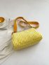 Yellow Square Bag Polyester Minimalist