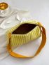 Yellow Square Bag Polyester Minimalist