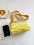 Yellow Square Bag Polyester Minimalist