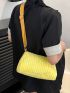 Yellow Square Bag Polyester Minimalist
