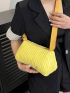 Yellow Square Bag Polyester Minimalist