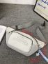 Large Fanny Pack Letter Graphic With Cartoon Bag Charm