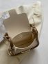 Mini Saddle Bag Letter Detail Fashion Style