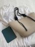 Oversized Straw Bag Double Handle For Vacation Beach Bag