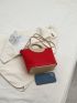 Medium Square Bag Quilted Chain Strap Colorblock