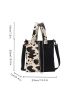 Cow Pattern Chain Square Bag