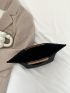 Minimalist Square Bag Crocodile Embossed Felt