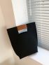 Minimalist Square Bag Crocodile Embossed Felt