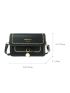 Letter Graphic Square Bag Small Black