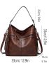 Minimalist Hobo Bag Medium Brown, Mothers Day Gift For Mom