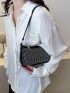 Studded Decor Hobo Bag Punk Style