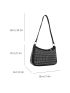 Studded Decor Hobo Bag Punk Style