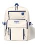 Medium Functional Backpack Letter Patch Decor For School