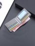 Colorblock Small Wallet Letter Pattern
