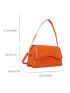Neon Orange Square Bag PU Flap Funky