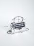 Mini Square Bag Metallic Crocodile Embossed Chain Strap