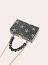 Mini Star Pattern Box Bag Beaded Chain