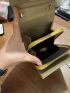 Metallic Metal Decor Phone Wallet